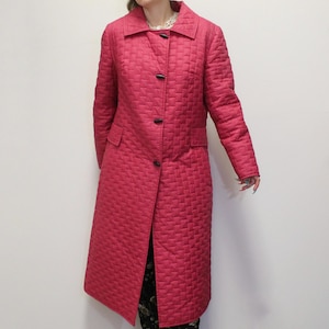Vintage 70s Quilted Midi Length Jacket by Mr B of Somerset for Johnny Appleseed&#39;s - Mr. B Red Quilted 70s Coat