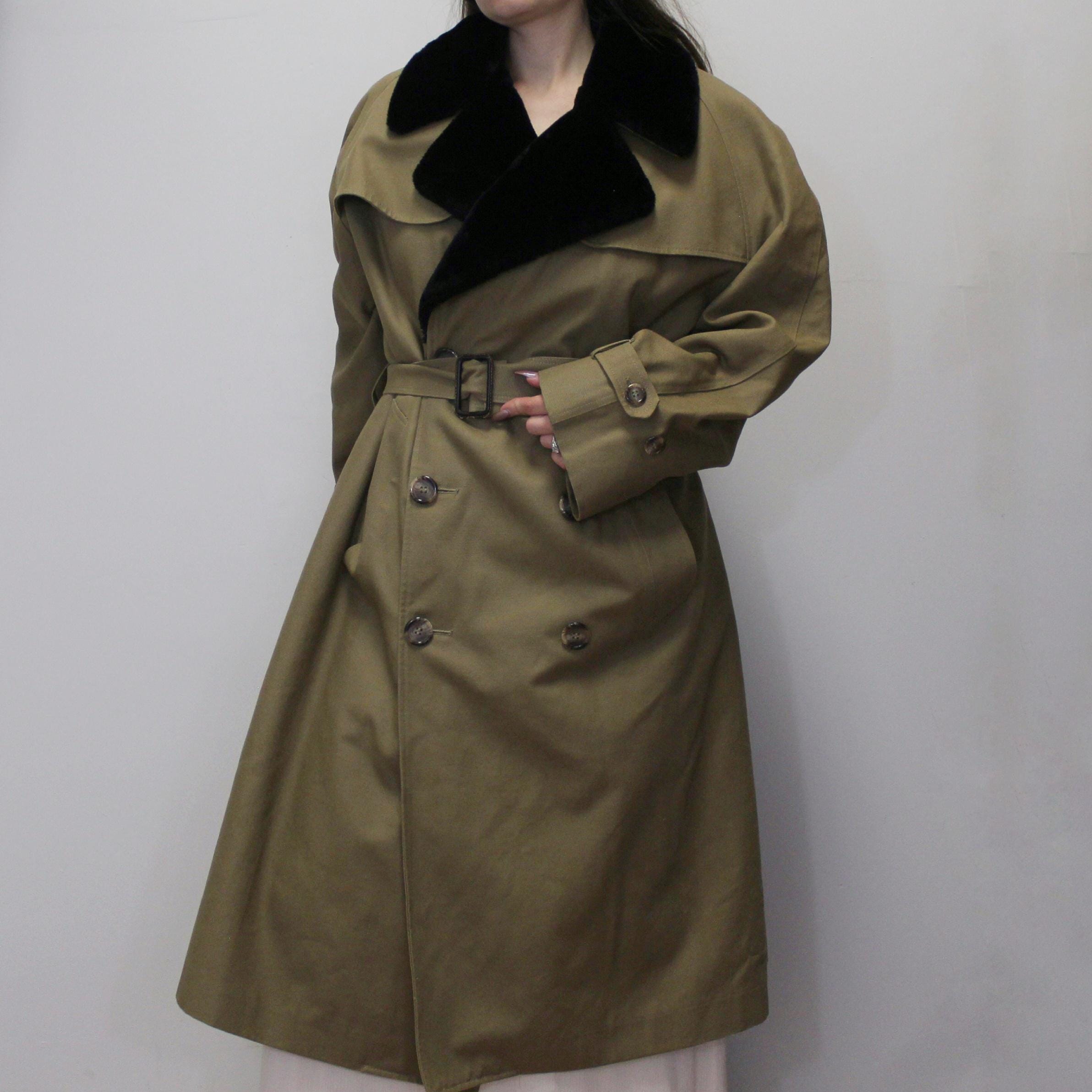 [美品] 80s Christian Dior trench coat Vintage 80s Designer Christian Dior Monsieur Faux Fur Lined