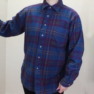 Vintage 80s Pendleton Flannel Plaid Button up AS IS