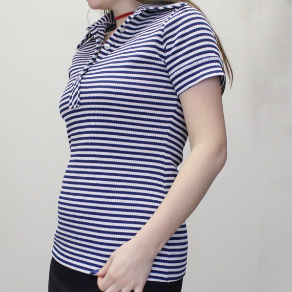 Vintage 70s White Stag Striped Tee - image 8