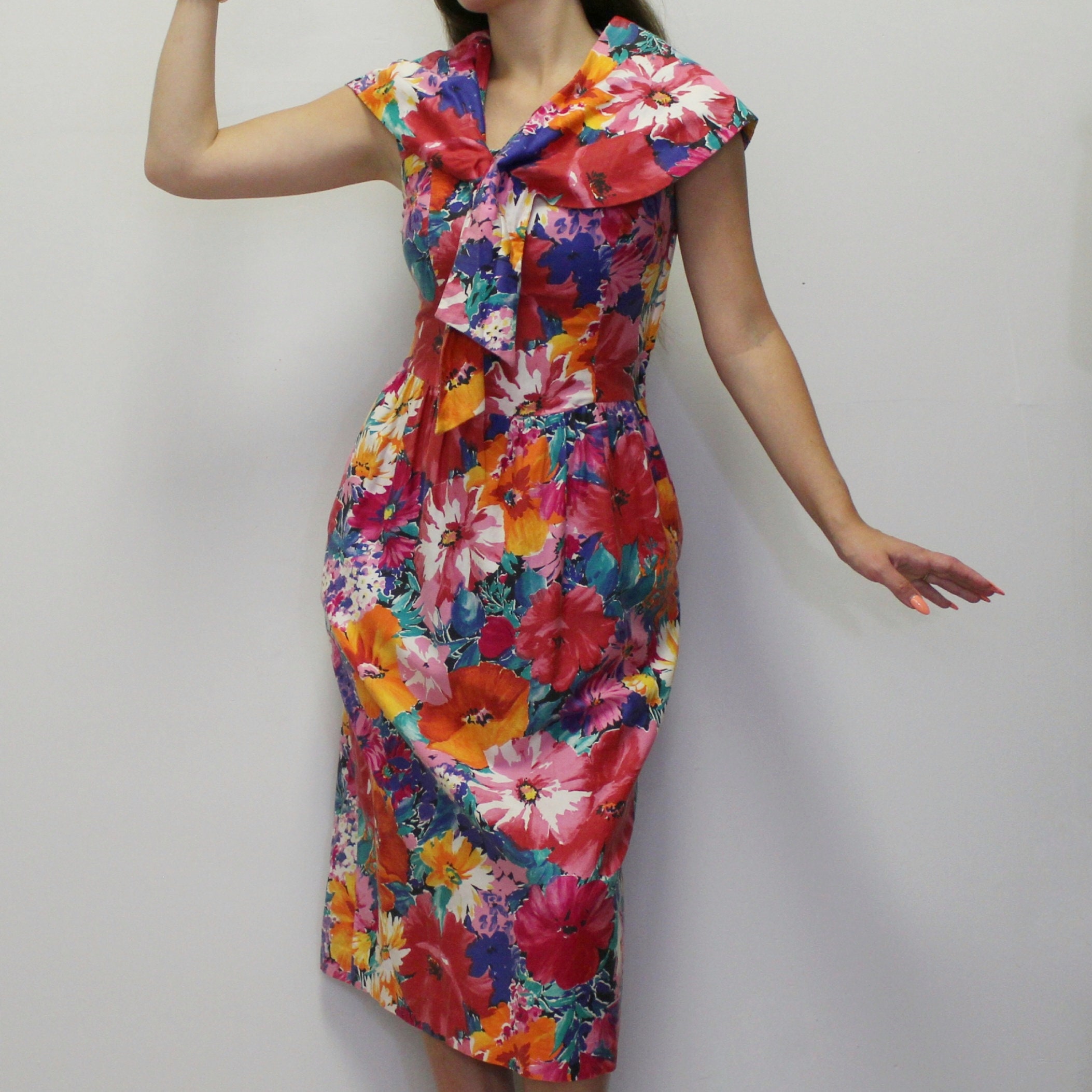 Karen Millen フローラル 上品 花柄 ドレス Karen Millen☆ディアマンテ フローラル マーメイド ドレス