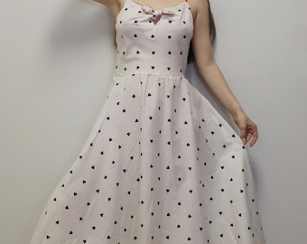 Vintage jaren 70 jaren 50 hartvormige zomerjurk van Goody