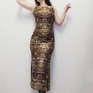 Vintage 60s Designer Antonio Castillo Paris Tapestry Dress