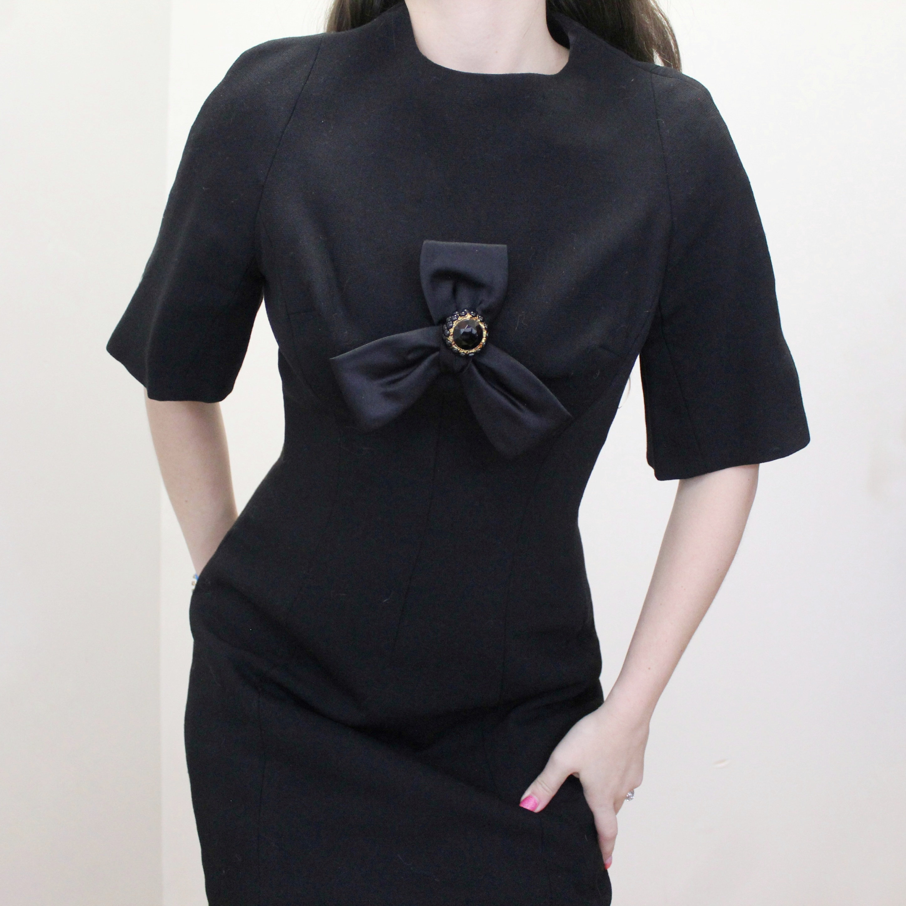 Vintage 60s Mod Dress Elegant Little Black Dress From Mam