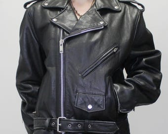 Vintage Y2k Leather Biker Jacket! Wilson's Heavy Leather Vintage Y2k Leather Biker Jacket! Wilson's Heavy Leather