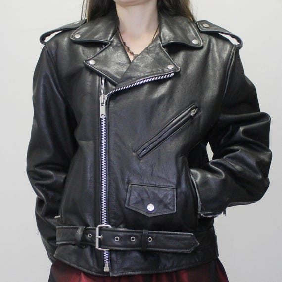 Vintage Y2k Leather Biker Jacket! Wilson's Heavy Leather Vintage Y2k Leather Biker Jacket! Wilson's Heavy Leather