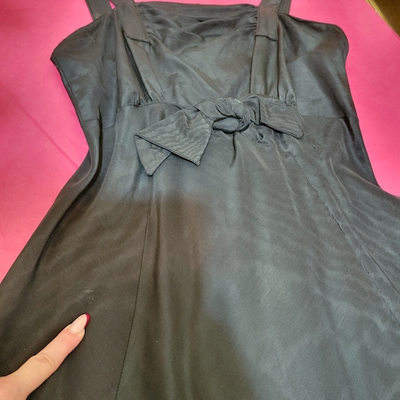 Vintage 30s/40s Black Evening Gown Elegant Maxi D… - image 7
