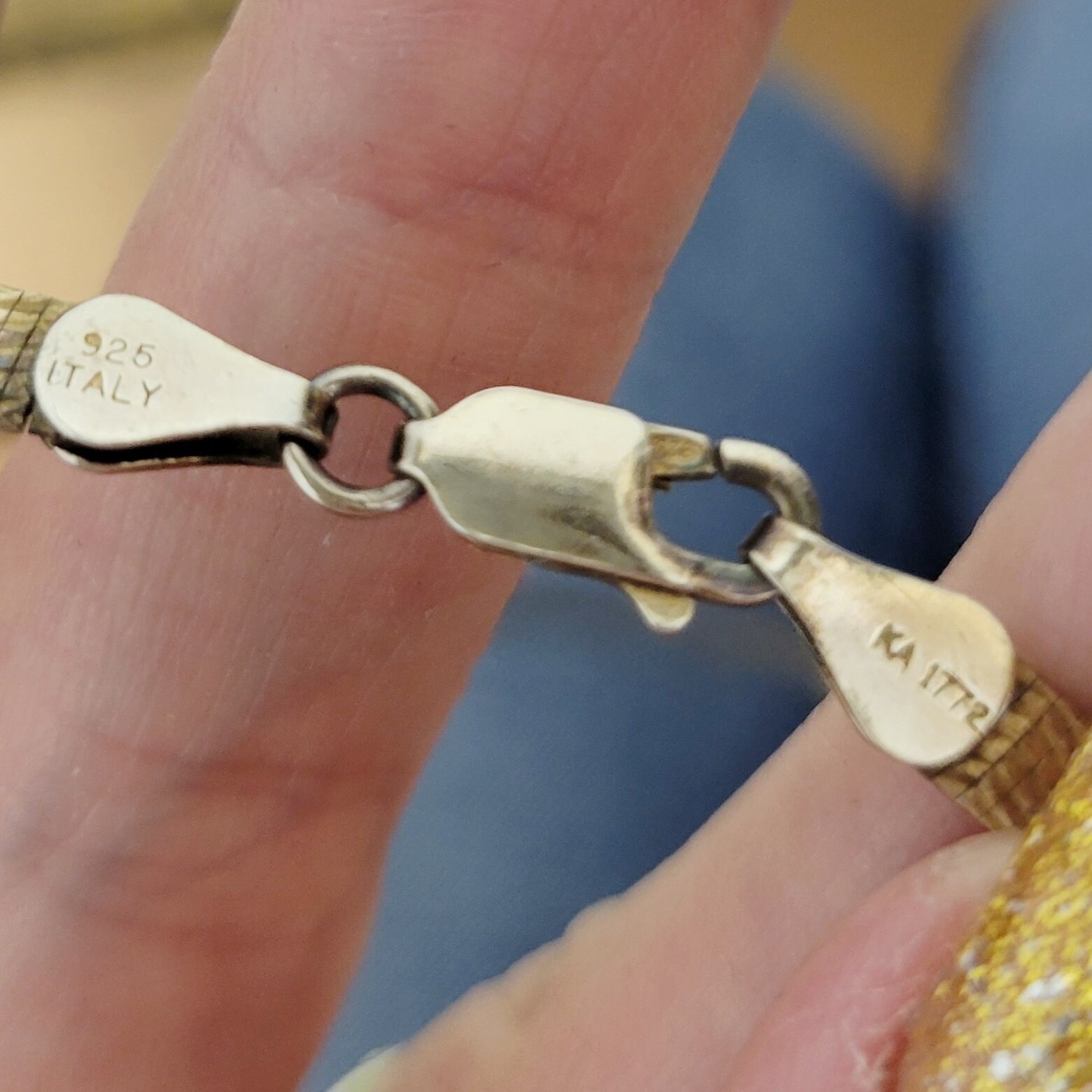 Italian vintage 925 ネックレス 送料無料】Vintage Italy Silver 925 Necklace （N012) ヴィンテージ