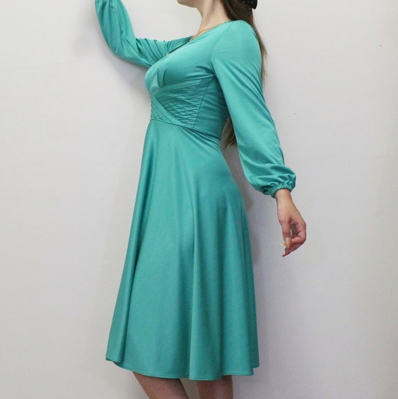 Vintage 80s Does 60s Black & White BENSON AND SMITH Color Block Mod Dress- 9/10