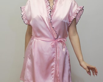 Vintage Y2k flirterige mini-badjas van Seductive Wear van Cinema Etoile
