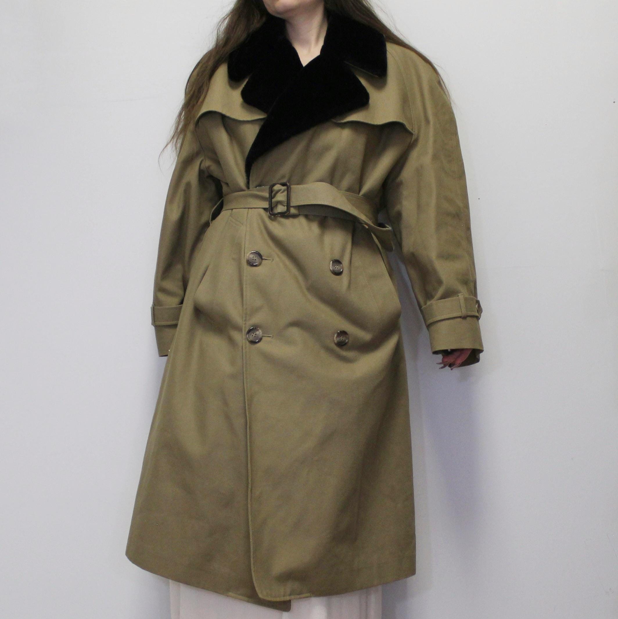 Vintage 80s Designer Christian Dior Monsieur Faux Fur Lined