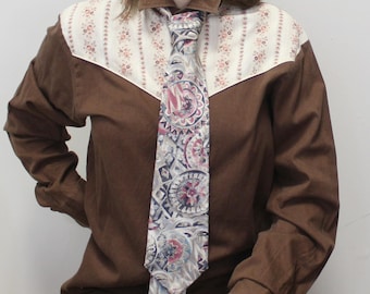Vintage 80s Funky Eclectic Patterned Silk Tie By Barbara Blank