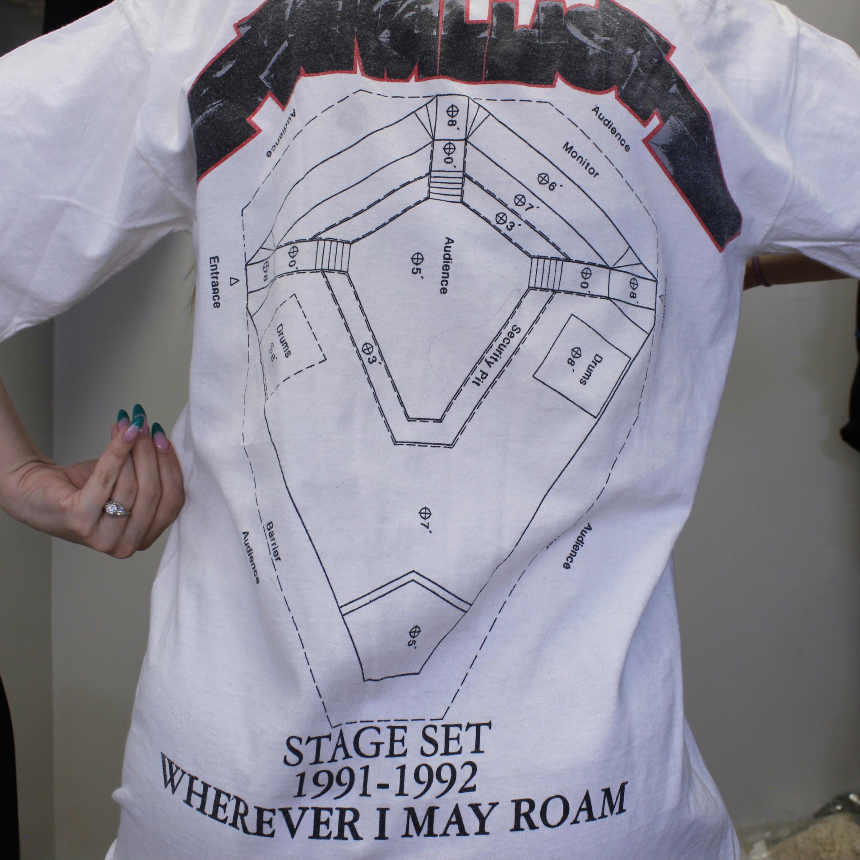 Vintage 90s Metallica Wherever I May Roam Double Sided Graphic 