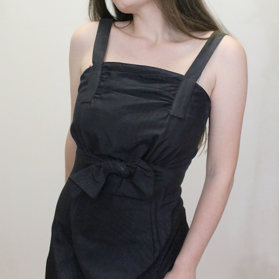 Vintage 30s/40s Black Evening Gown Elegant Maxi D… - image 6