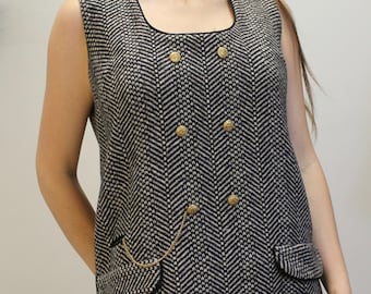 Vintage 60s Preppy Mod Mini Dress by Girltown