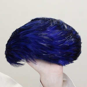 Vintage 50's Feather Hat Avant Garde Feather Wig Style Hat From Lucila Tendey Exclusive New York