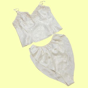 Conjunto de lencería a juego de Victoria&#39;s Secret Gold Label de los años 90