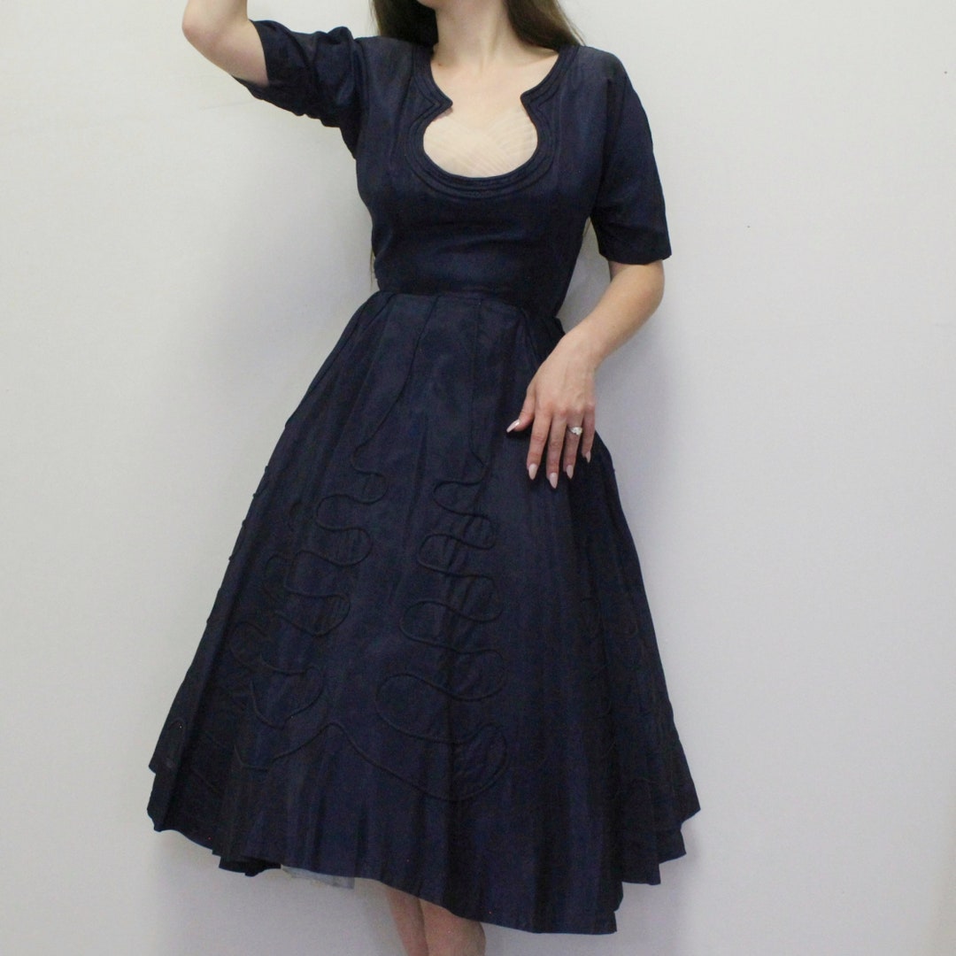 Vintage Style 50s White and Pink Tea Length Homecoming Dress main image 1