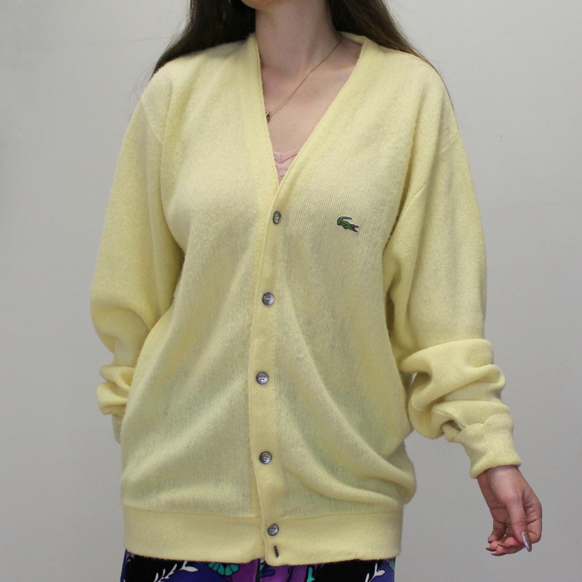 Vintage 70s Izod Lacoste Yellow Alligator Cardigan - Etsy