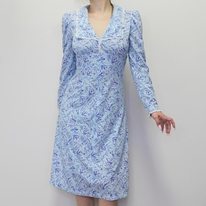 Vintage 70s floral Prairie Dress Midi Dress Cottagecore Farmers Daughter