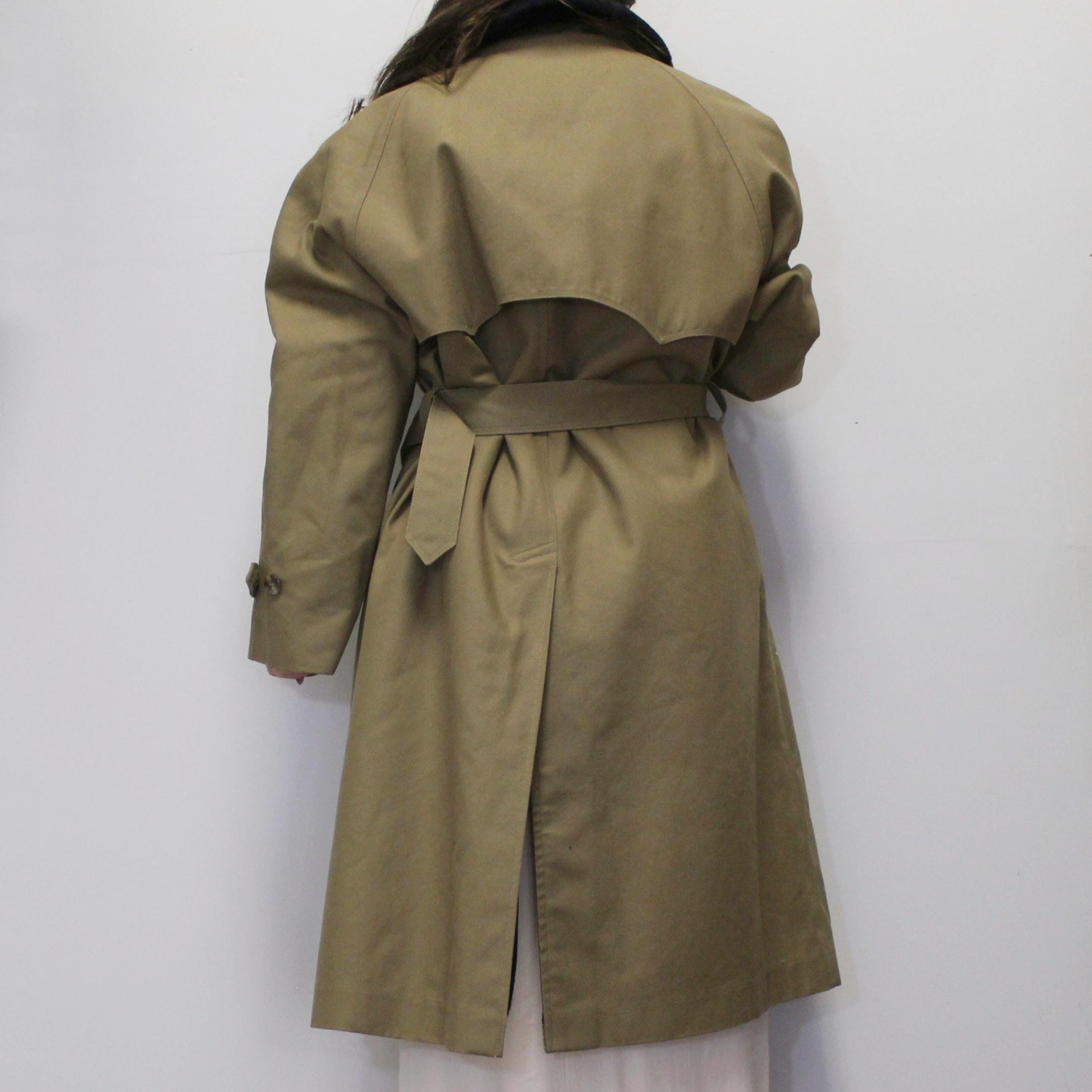 Vintage 80s Designer Christian Dior Monsieur Faux Fur Lined