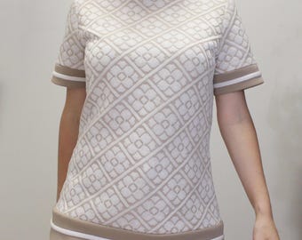 Vintage 60s Mod Top! Heavy Textured T-shirt