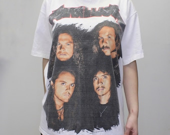 Vintage 90s Metallica Wherever I May Roam Double Sided Graphic Single Stitch Tee Stage Set 1991 Brockum 100% Cotton Made in USA