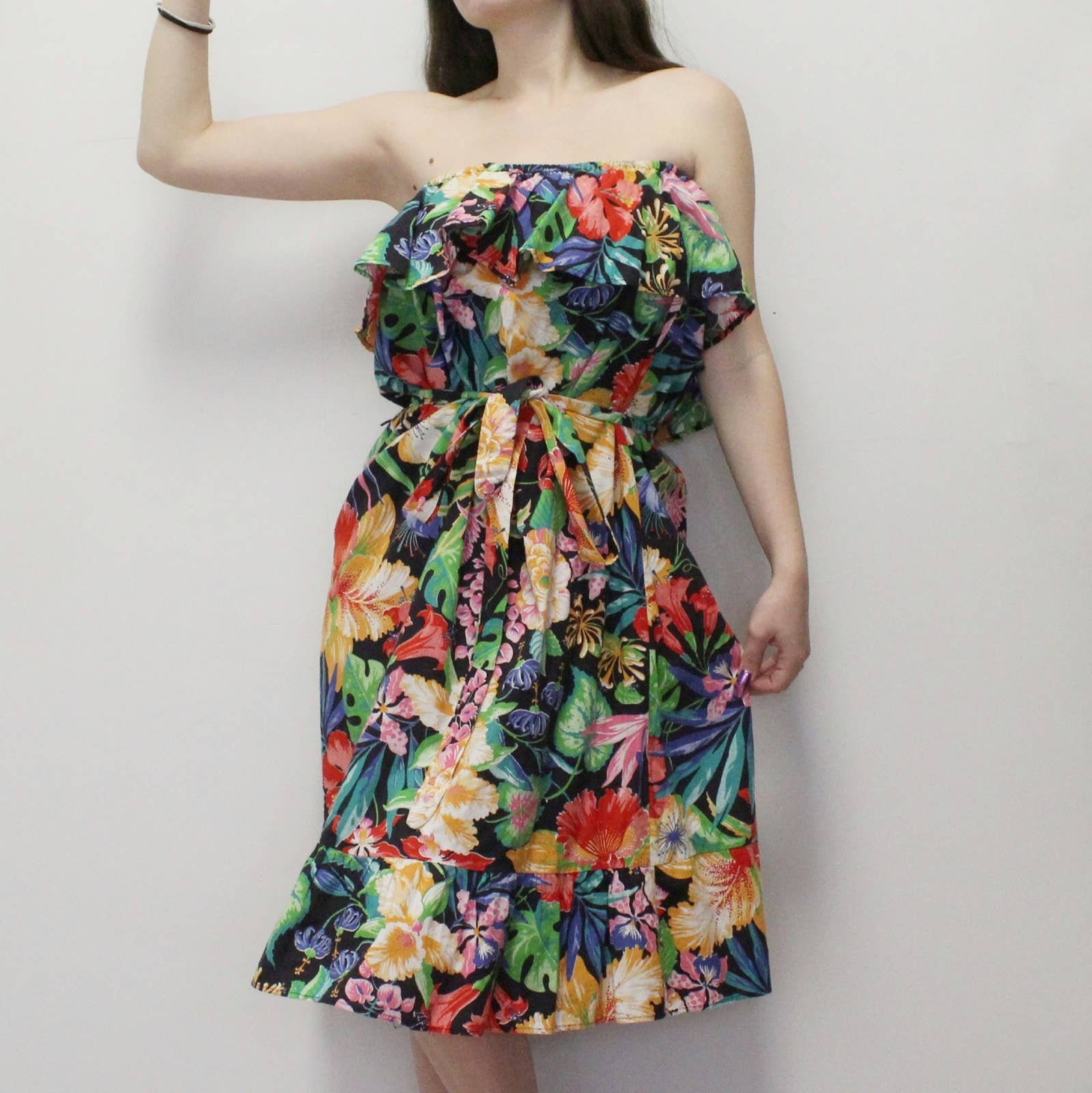 mini red summer dress Endless Summer Strapless Mini Romper Dress main image 1