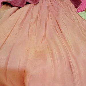 Vintage 30s/40s Pink Peplum Prom Dress Elegant Evening Gown image 10