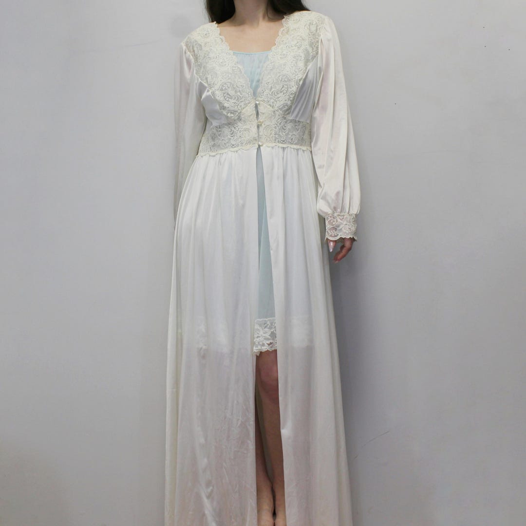 Vintage 90s Robe Elegant Romantic Style Lace Detail Lingerie by ...