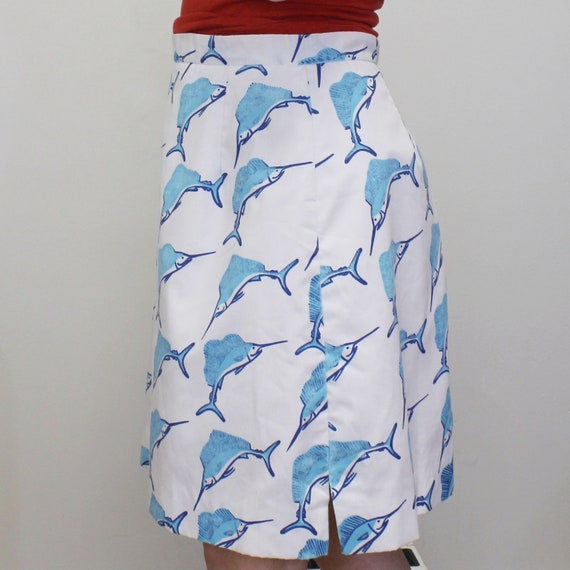 Vintage 70s Vested Gentress Swordfish Mini Skirt - image 2