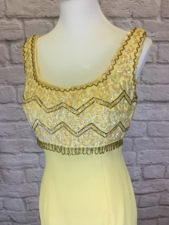 sequin yellow dress