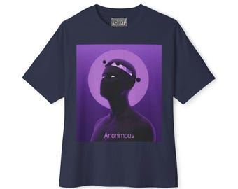 Anonym silhuett med lila gloria T-shirt | Grafisk t-shirt