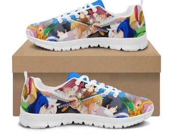 Fairy Tail Athletic Shoes: Natsu Dragneel Breathable Mesh Running Sneakers