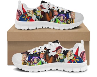 Toy Story Athletic Shoes: Buzz Lightyear, Woody Breathable Mesh Running Sneakers