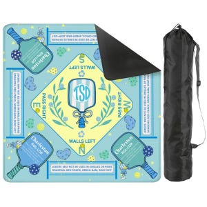 31.5" Monogramed Pickleball Mahjong Mat - Ships Folded image 1