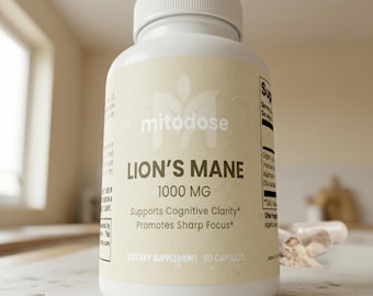 Extrait de champignon crinière de lion biologique, concentration mémoire cerveau nootropique soutien clarté DualExtract