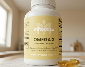 Supplément d'oméga 3, gélules d'huile de poisson EPA DHA Gélules d'oméga3 Cœur, santé naturelle du cerveau