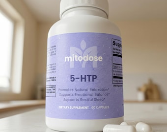 Supplément naturel de 5-HTP Griffonia, capsules de calcium et de sérotonine simplicifolia pour le bien-être émotionnel et la relaxation