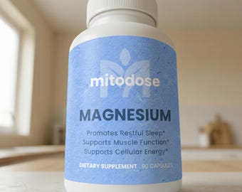 Gélules de magnésium naturel 275 mg, glycinate favorisant le sommeil, relaxation musculaire, santé nerveuse, récupération d'énergie et de vitalité