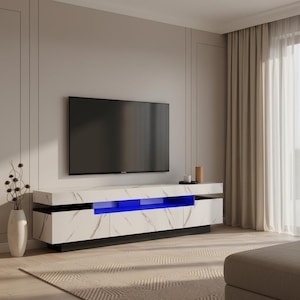 71-inch LED TV Stand: Modern High-Gloss Entertainment Center for 75-80 Inch TVs