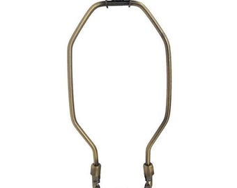 LAMP SHADE HARP : Antique Brass  7", 8", 9"