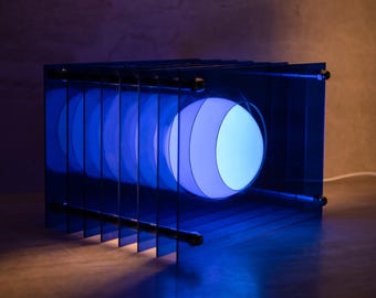 Layered Acrylic Lamp, Modern Geometric Table Light