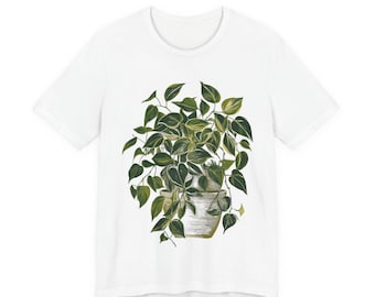 illustration de plante Pothos | T-shirt graphique vert plante d'intérieur