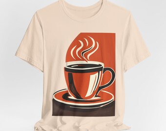 t-shirt rétro tasse à café | chemise vintage Coffee Shop à imprimé