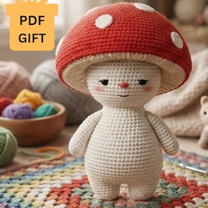 Haakpatroon champignon amigurumi babymobiel/tweeling babycadeau