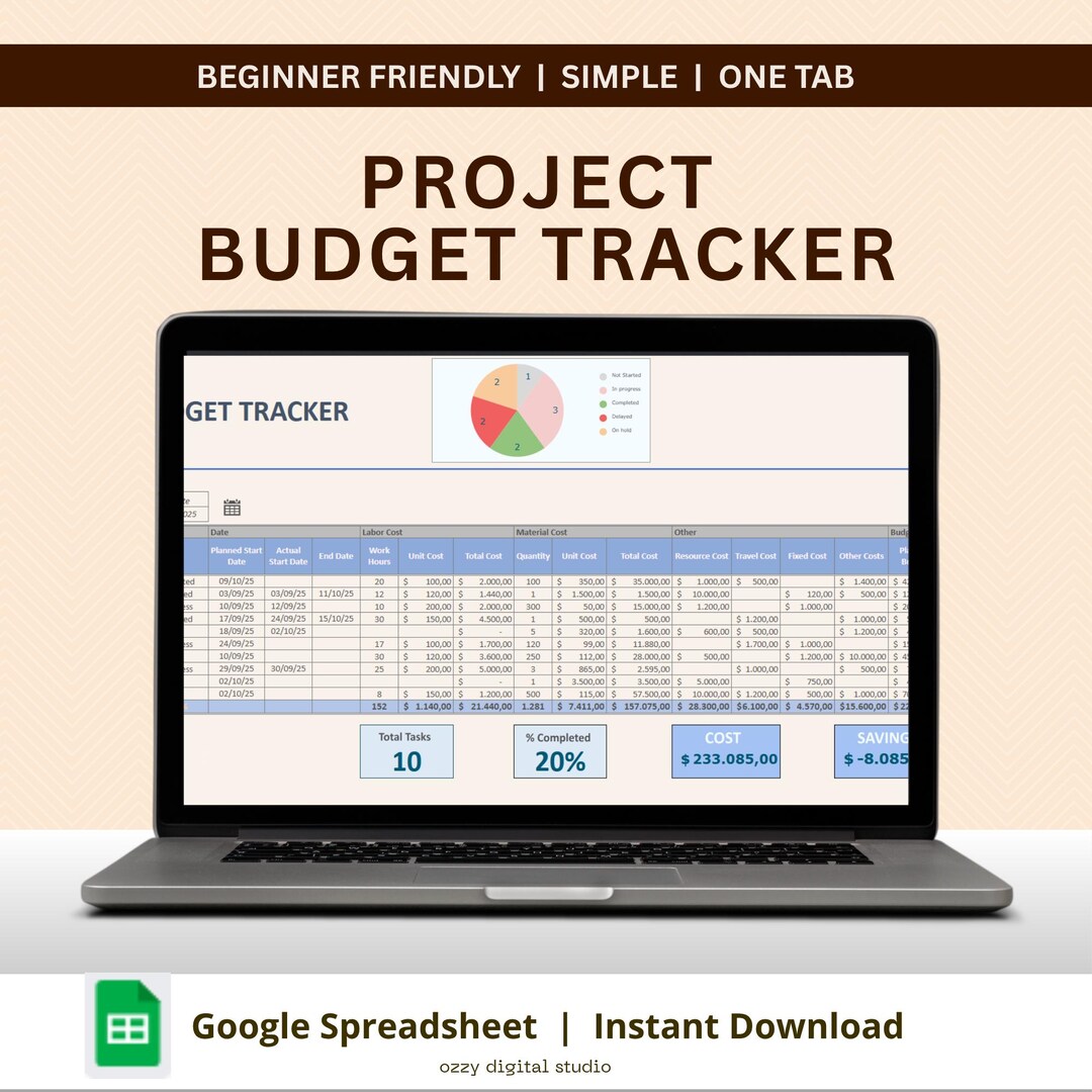 PROJECT BUDGET TRACKER - Etsy