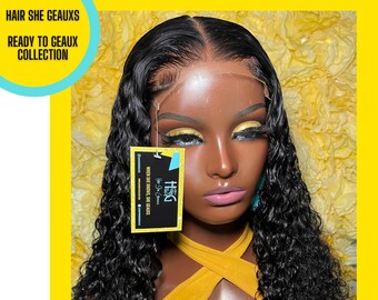 20" Raw Indian Deep Curly 5x5 HD Closure Wig 180% Density