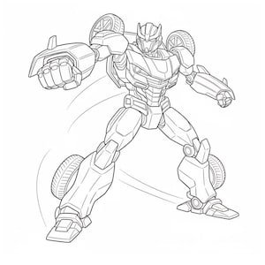 libro da colorare con i supereroi Transformers formato A4 da stampare per bambini da4 a 12 ani