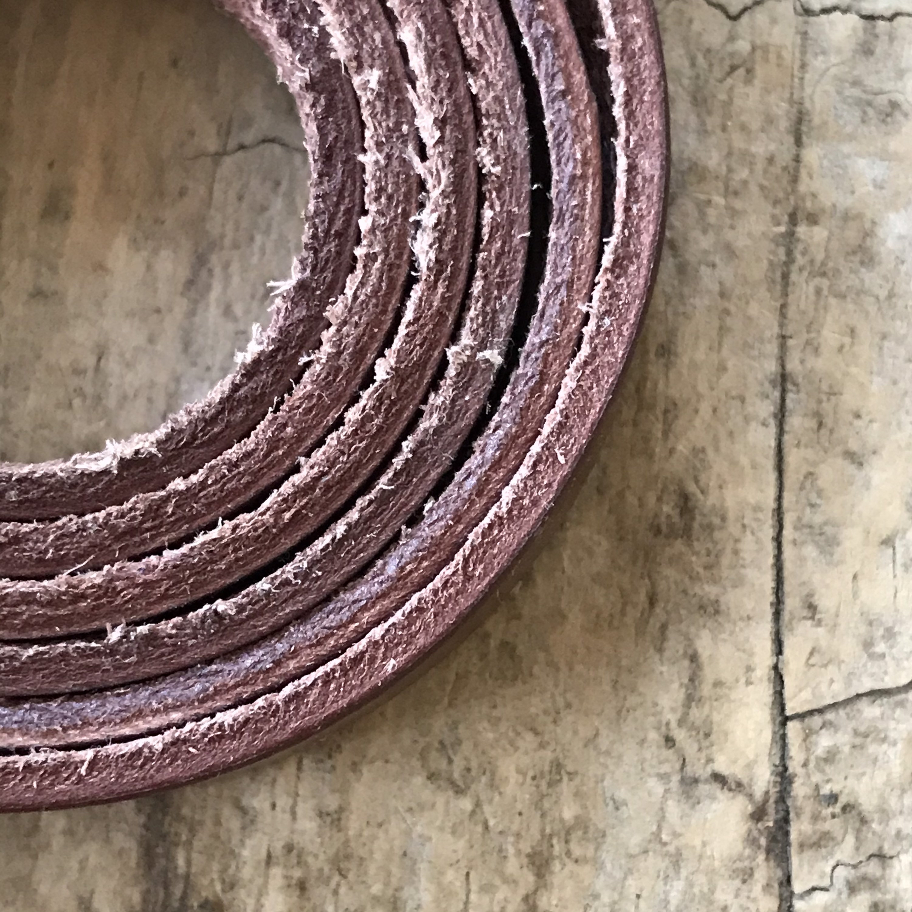 1 Yard 10x3mm Brown Leather Strap, by the Yard, Leather Lace, Belt